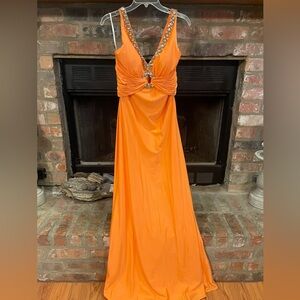 Precious Formals Orange Evening Gown/ size‎ 12